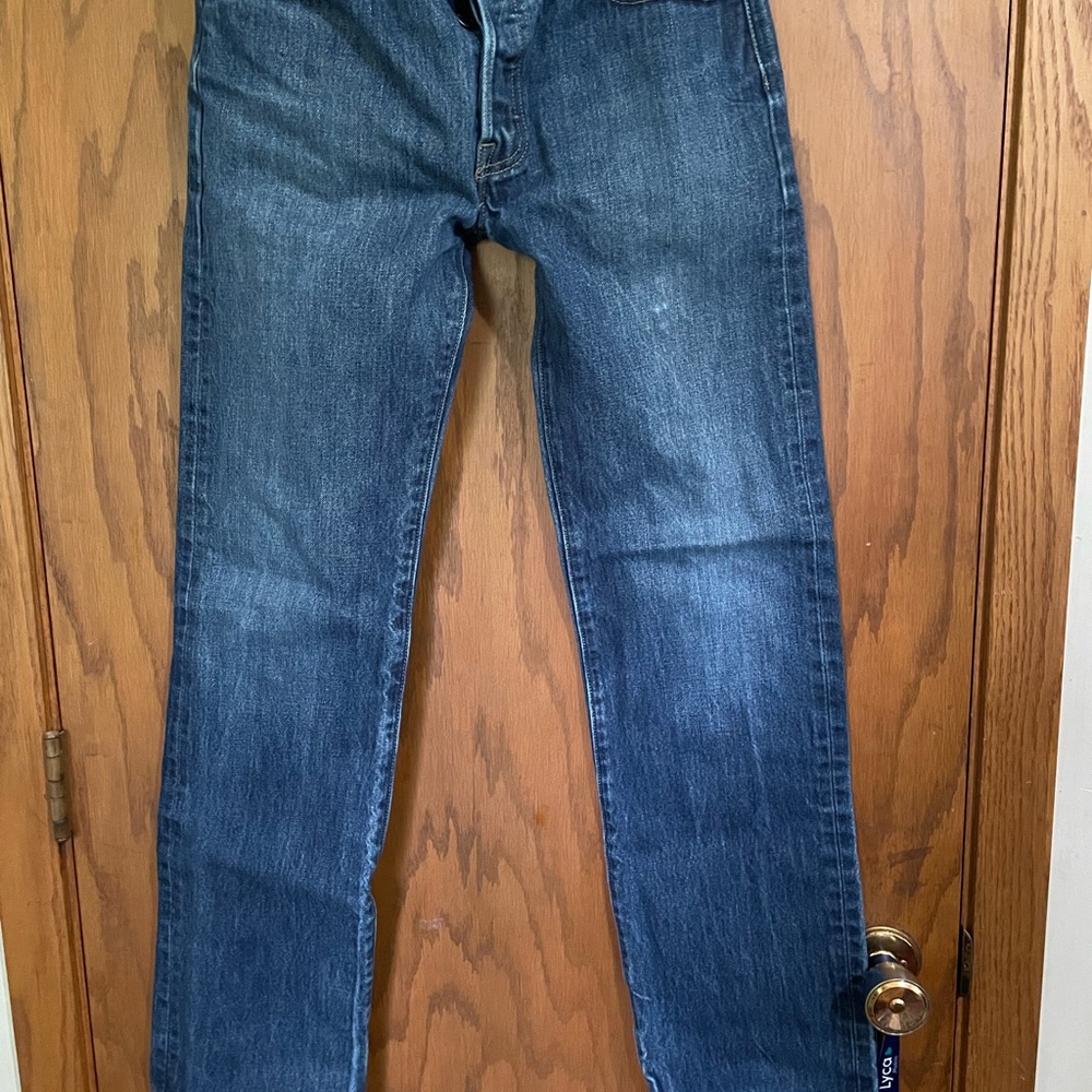 Levi's 501 Blue Straight-Leg Jeans Classic Denim